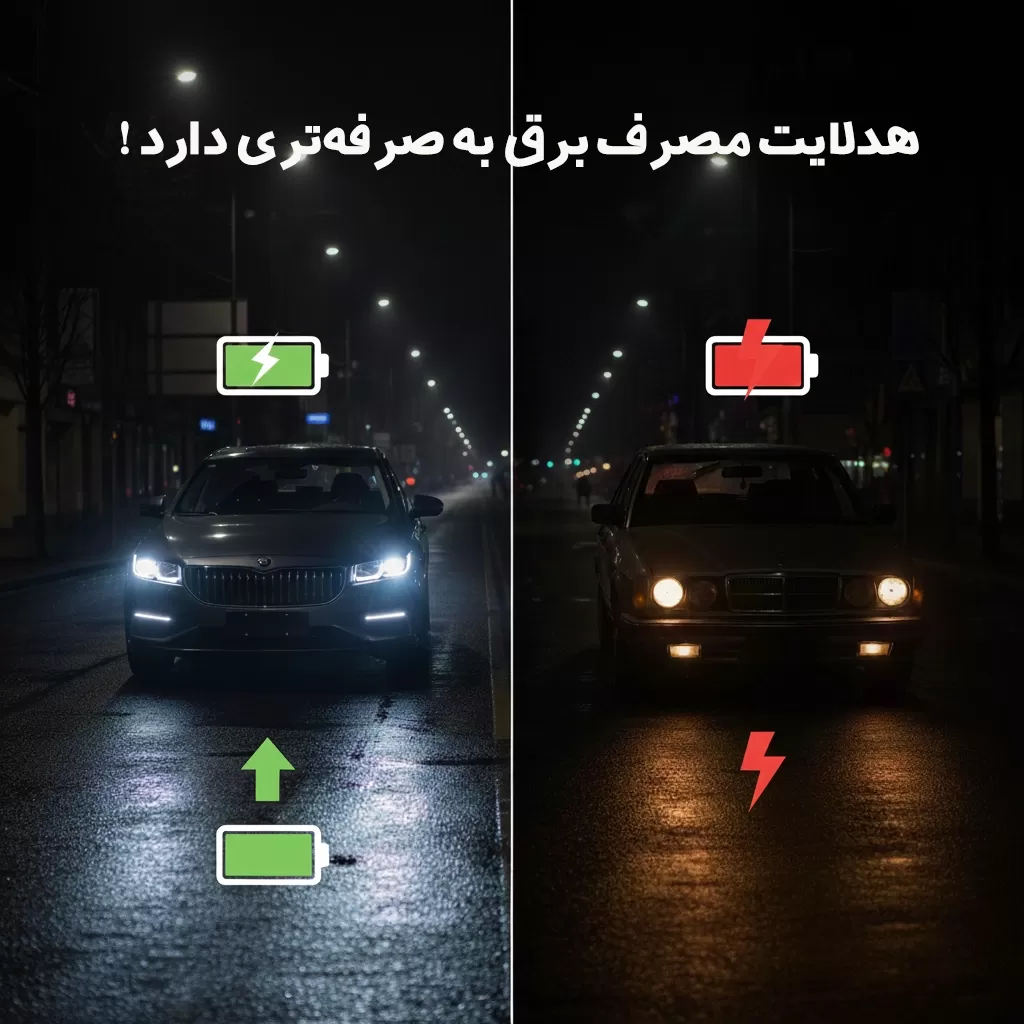 مقایسه هدلایت و هالوژن خودرو