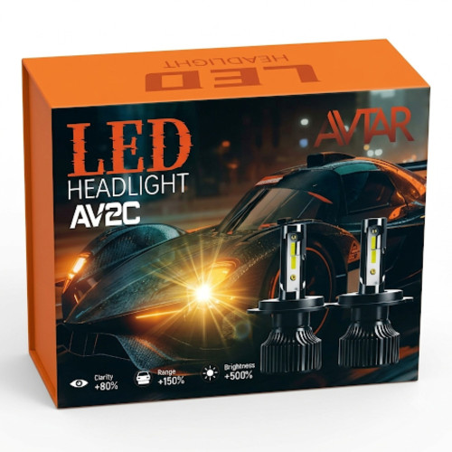 هدلایت برند Avtar مدل AV2C دو رنگ لیمویی و یخی